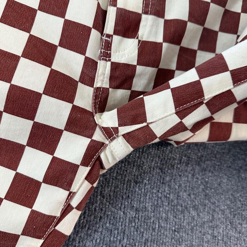 Free People Women’s Just Float On Flare Pants Checkered High Waist Stretch 26 - Picture 5 of 8